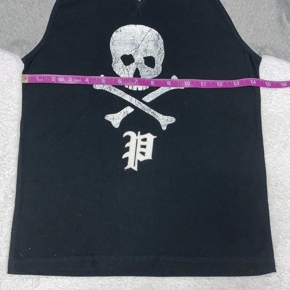 Polo Ralph Lauren black grey skull hooded pullover boys size 8 - Picture 4 of 8